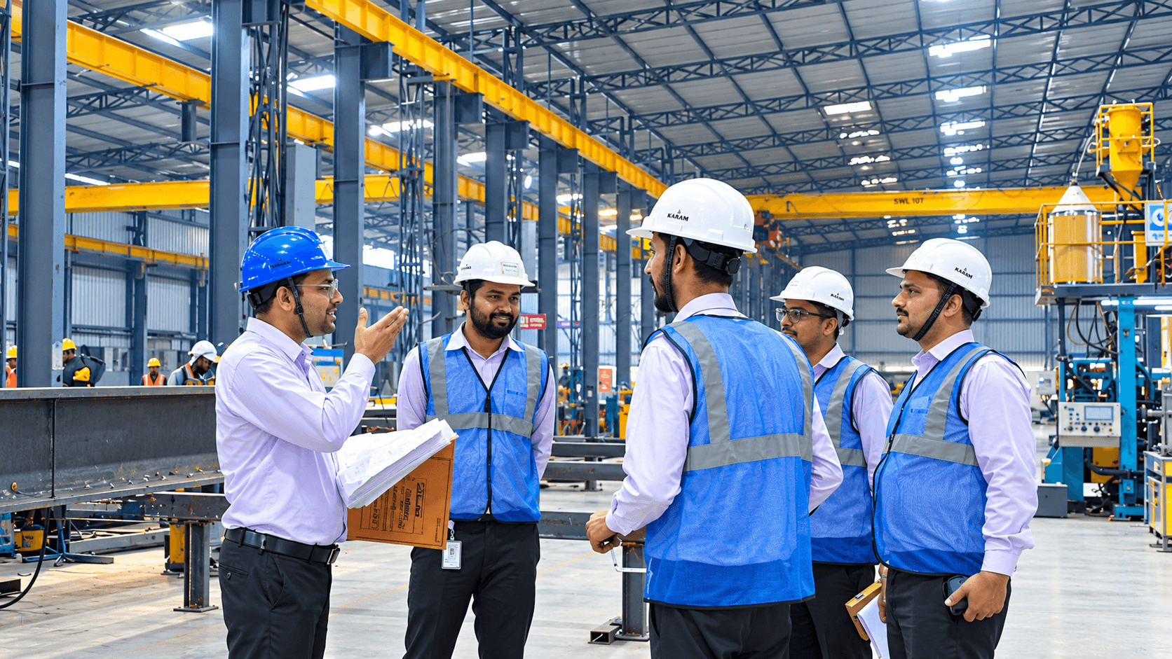 Pre-Engineered Building structure fabricated by Synergy PEB